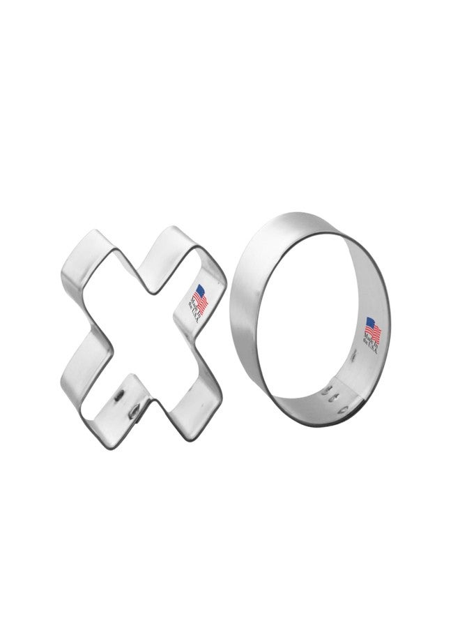 فوز قوالب تقطيع بسكويت فوس، تصميم عناق وقبلات، قالب تقطيع بسكويت صغير XO، طقم من قطعتين، صنع في الولايات المتحدة الأمريكية - Image 4