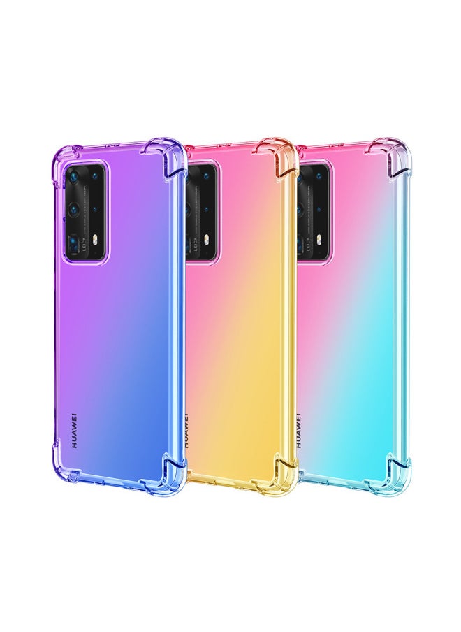 Generic - + Huawei Y7prime 2019 Anti-drop Y7A Huawei Y6 2019 Gradient Y9 2019 Phone Case Y7P Applicable-Color:Pink Purple-Applicable Model:Y9 Prime 2019/P Smart Z/Glory 9X Foreign Edition - Image 1