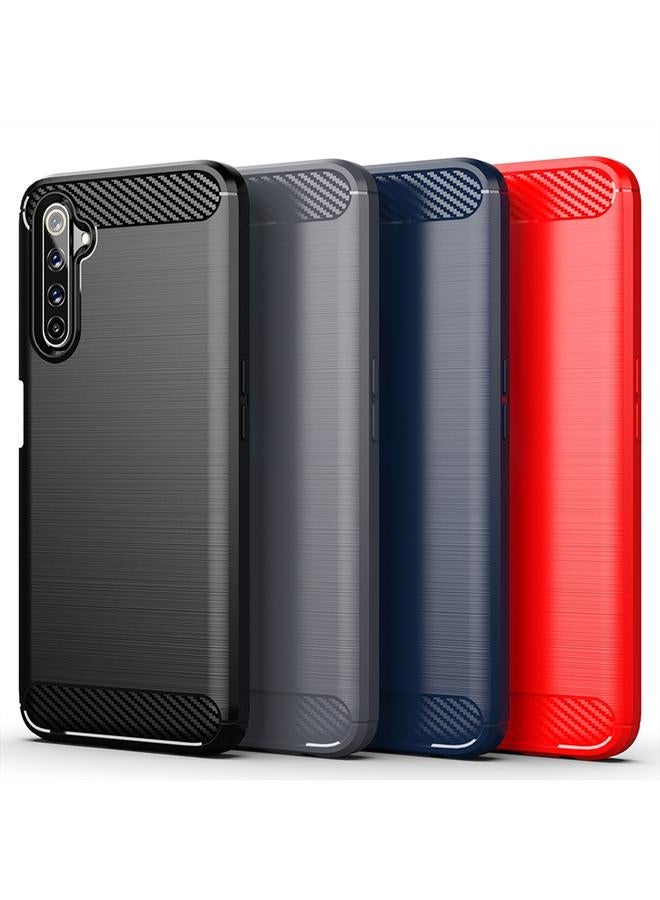 اس-توب جراب لهاتف Realme 6 Pro مصنوع من ألياف الكربون TPU بملمس ناعم - Image 2
