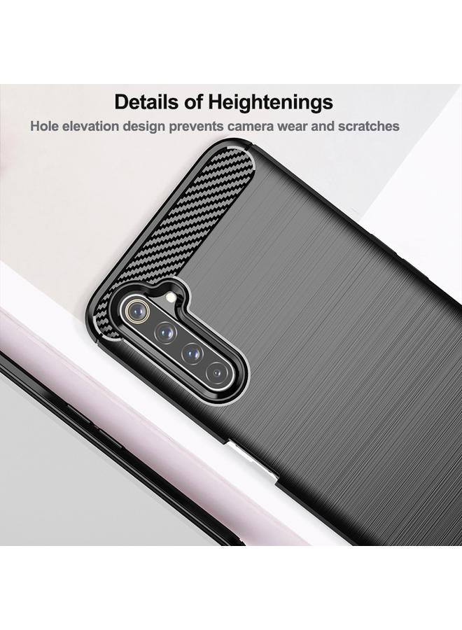 اس-توب جراب لهاتف Realme 6 Pro مصنوع من ألياف الكربون TPU بملمس ناعم - Image 5