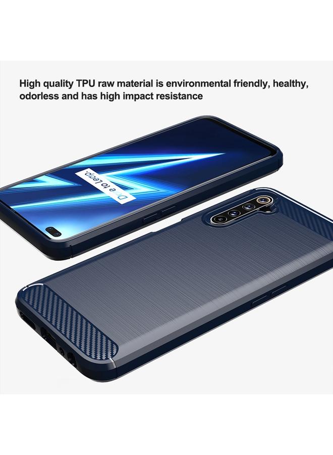 اس-توب جراب لهاتف Realme 6 Pro مصنوع من ألياف الكربون TPU بملمس ناعم - Image 4
