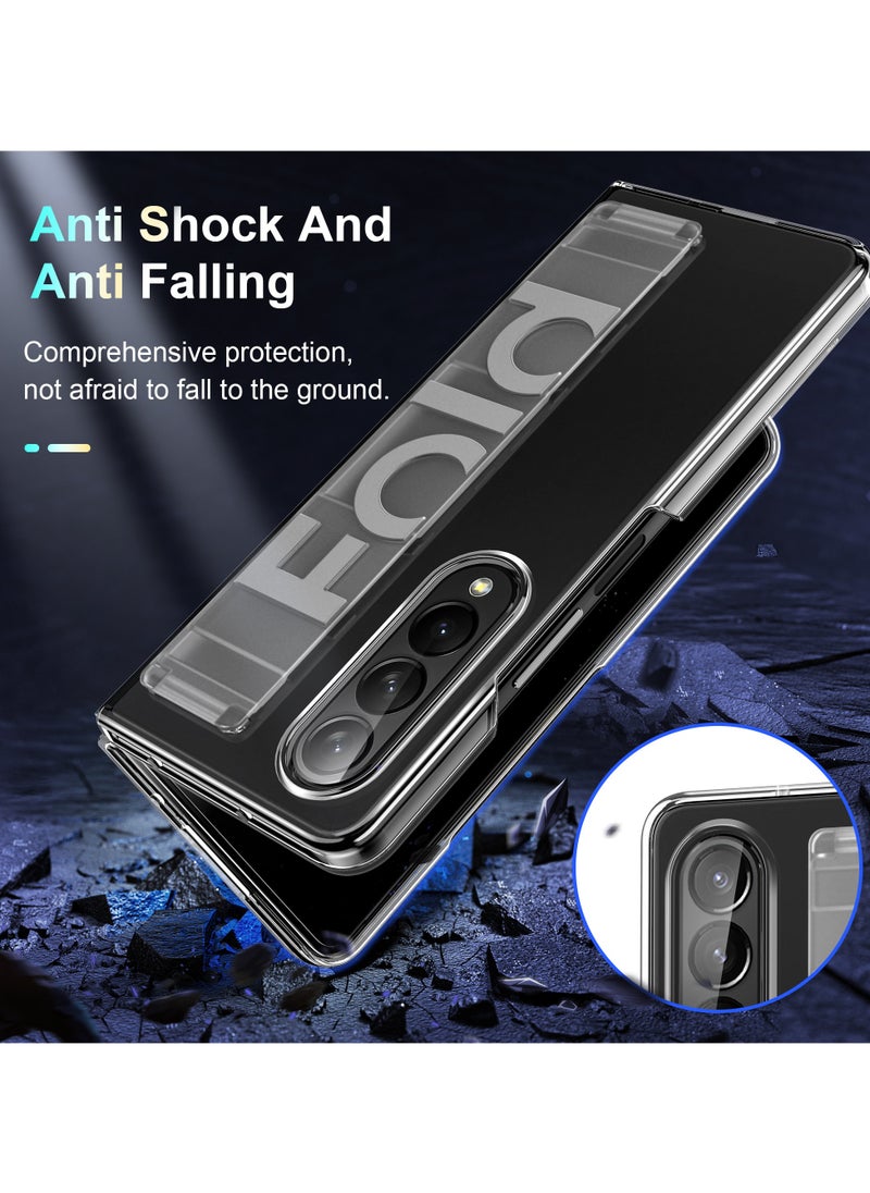 LEEKA - Samsung Fold 4 LEEKA Elastic Wristband Phone Case for Samsung Galaxy Z Fold Wrist Strap Silicone Fall Prevention Soft Cover Samsung Z Fold 4 (White) - Image 1