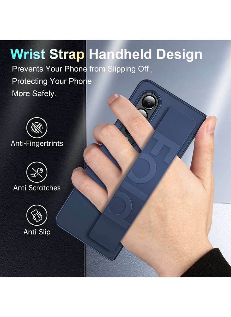 LEEKA - Samsung Fold 4 LEEKA Elastic Wristband Phone Case for Samsung Galaxy Z Fold Wrist Strap Silicone Fall Prevention Soft Cover Samsung Z Fold 4 (White) - Image 1