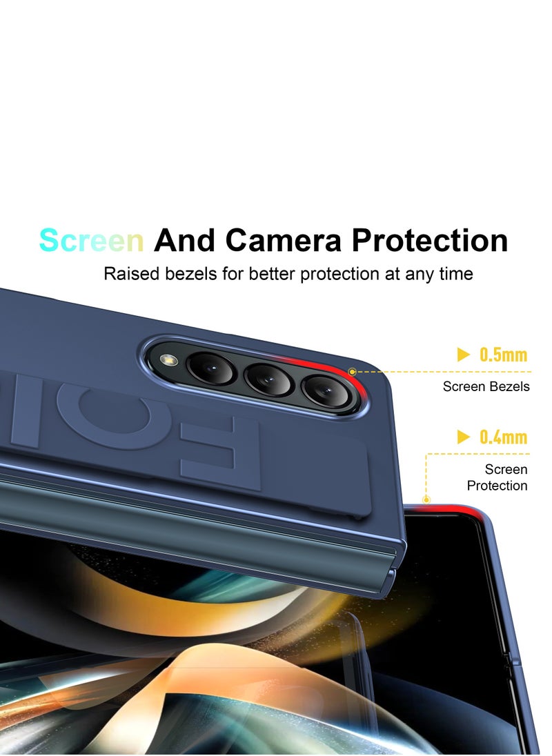 LEEKA - Samsung Fold 4 LEEKA Elastic Wristband Phone Case for Samsung Galaxy Z Fold Wrist Strap Silicone Fall Prevention Soft Cover Samsung Z Fold 4 (White) - Image 1