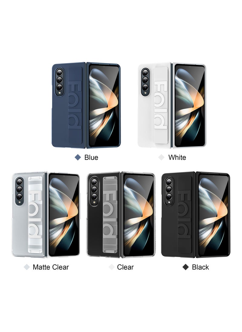 LEEKA - Samsung Fold 4 LEEKA Elastic Wristband Phone Case for Samsung Galaxy Z Fold Wrist Strap Silicone Fall Prevention Soft Cover Samsung Z Fold 4 (White) - Image 1