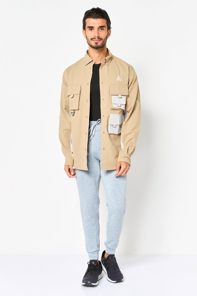 Nike قميص تدريب طويل الأكمام من نايك x ACG للرجال، بيج - Image 3