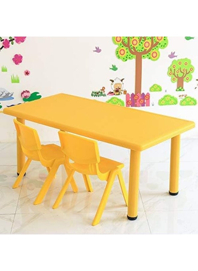 Rainbow Toys - RBW TOYS Children's table Kids Rectangular Table & Chair Sets, Nursery Kindergarten Plastic Long Desk, for indoor and outdoor use - Image 1
