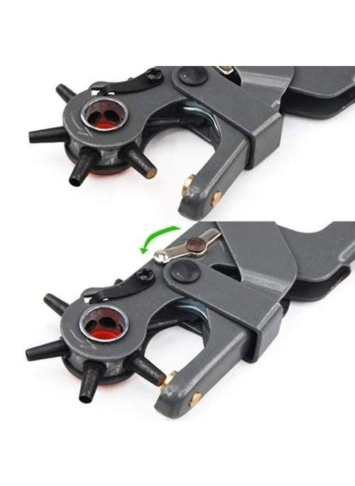 VUNEXO VUNEXO Metal Revolving Leather Belt Eyelet Hole Punch Puncher Plier Craft Tool 6 Sizes  - Image 4