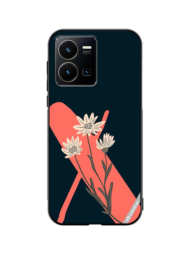 Protective Case Cover For Vivo Y35 Alphabet X Design Multicolour