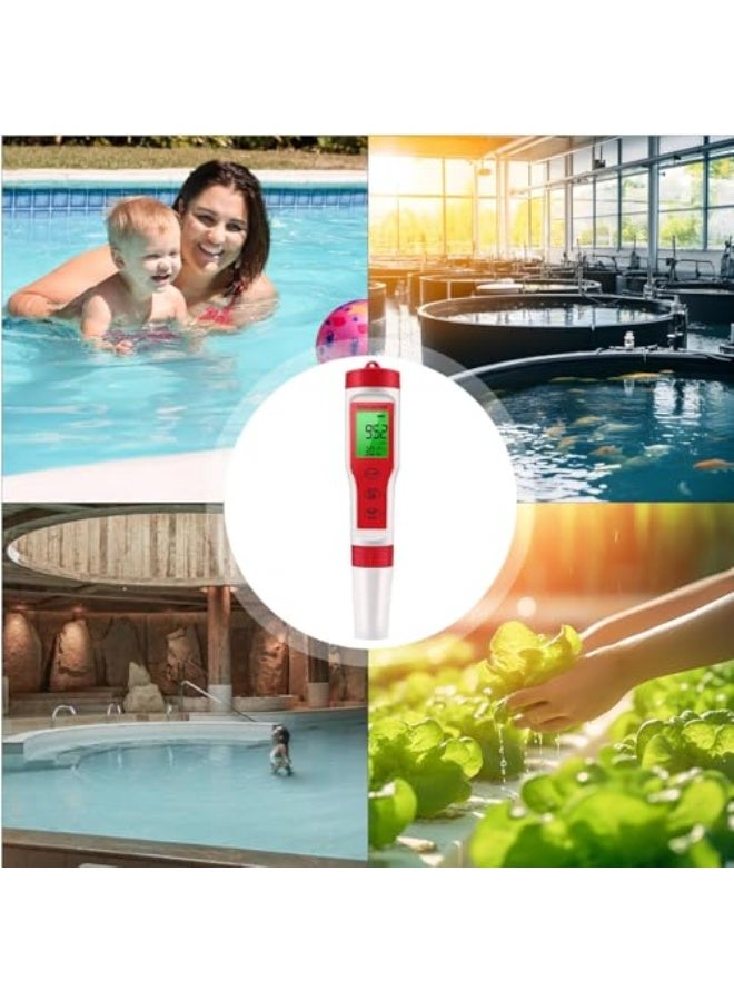 Generic pH Reader for Water - High Accuracy 4 in 1 Digital pH Meter - EC TDS Sensor Testing Tool, Temperature Meter for Home Water, Hydroponics, Aquariums, Pools  - Image 4
