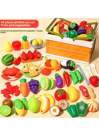 Baby Puzzle Fruit And Vegetable Cutting Music Simulation Kitchen Tableware Peeling Durian Girls Supermarket Play House Toys-Color:*can Cut And Chop Fruits And Vegetables [38-piece Set] Comes With A Large-capacity Folding Basket - pzsku/Z38B9D2C19E4DF72C1052Z/45/1746232683/0f2561d7-1047-4ead-8038-01f67e547338