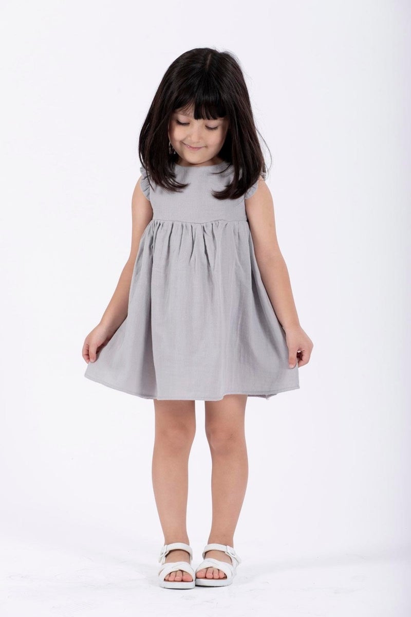 Zepkids Grey Gathered Dress  - Image 1