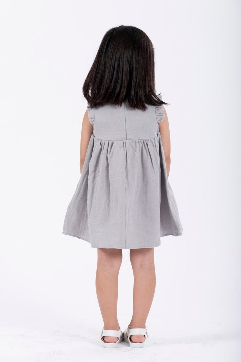 Zepkids Grey Gathered Dress  - Image 4