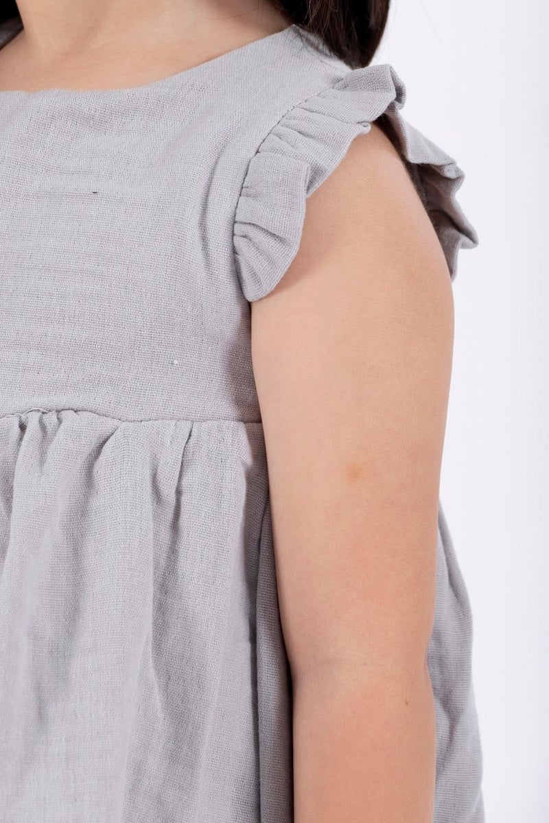 Zepkids Grey Gathered Dress  - Image 5