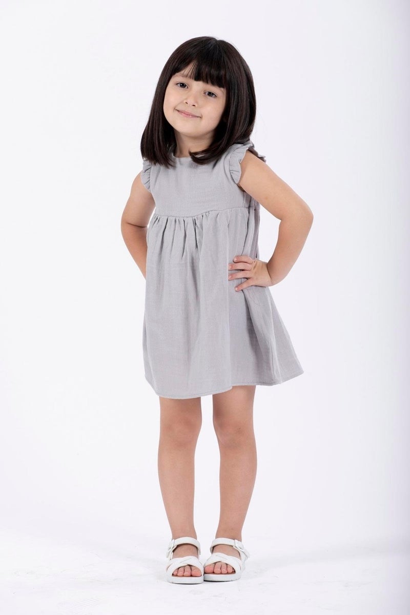 Zepkids Grey Gathered Dress  - Image 3