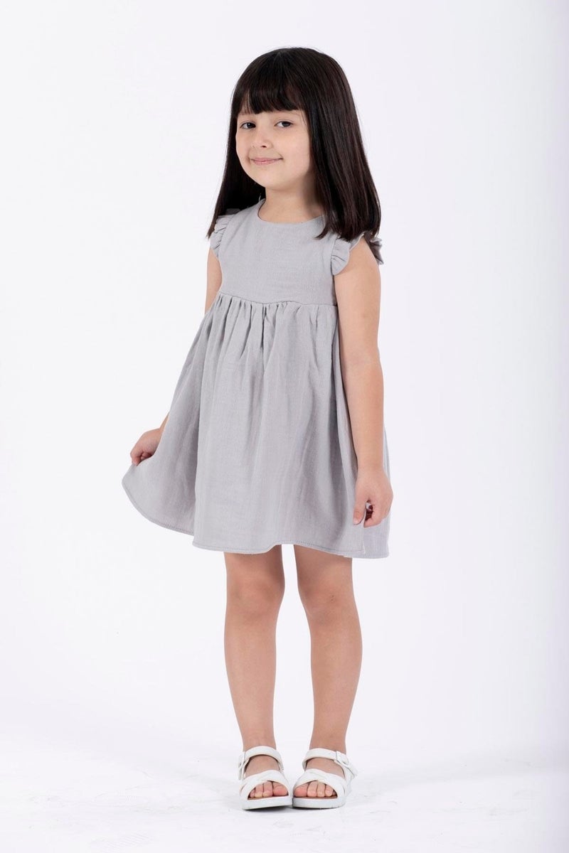 Zepkids Grey Gathered Dress  - Image 2
