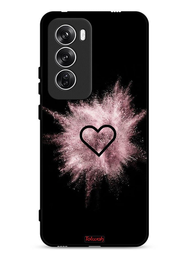Tolwak Oppo Reno12 5G Protective Case Cover Heart On Glitters - Image 1