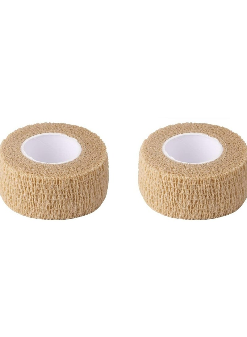 Generic 2pc-1 Inch Wide by 14.7 Ft long Skin Colour Elastic Self- Adhesive Bandage Finger Tape,Wrap Bandages, for Wrist and Ankle Sprains & Swelling - Image 4