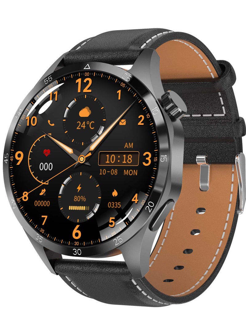 AROAQ WATCH GT 4 Pro Plus Smart Watch Men GPS 1.6 Inch AMOLED HD Screen IP68 Waterproof Long Battery Latest Smartwatch Gun Black - Image 1