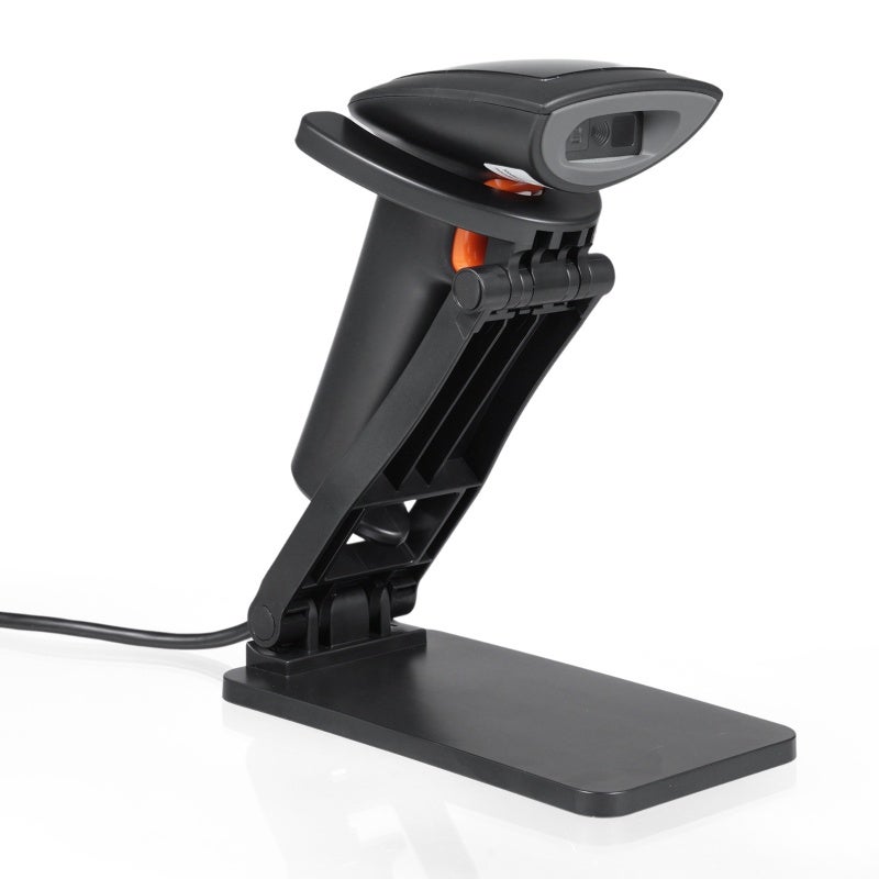 Barcode Scanner: Black, CMOS Sensor For Accurate Scanning - Stable USB Plug-And-Play Compatibility, 1D 2D QR Code Support For Retail Inventory Management Mobile Payment Warehouse Scanning - Image 2