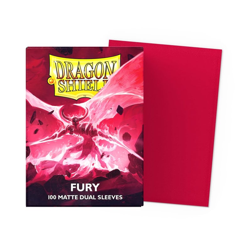 Dragon Shield | Matte Dual Standard Size Card Sleeves | 100 CT - Smooth & Tough Premium TCG Sleeves - Compatible with Pokemon, Flesh & Blood, One Piece & Magic the Gathering | Fury - Image 2