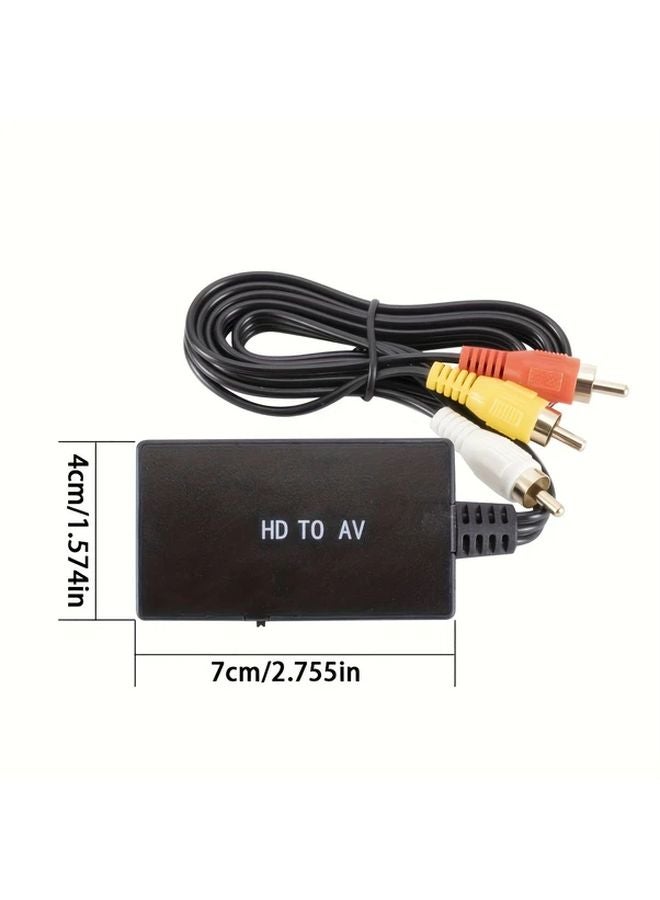 HD To RCA Converter Adapter Supports PAL NTSC For TV Stick Roku Android TV Box - Image 3