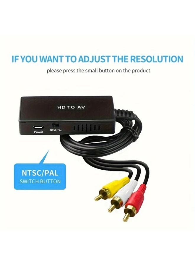 HD To RCA Converter Adapter Supports PAL NTSC For TV Stick Roku Android TV Box - Image 5