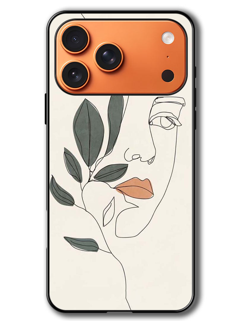 Theodor Case Compatible with Apple iPhone 17 Pro Max 6.9 Inch Protection Shockproof Bumper Cover Girl Art - Image 1