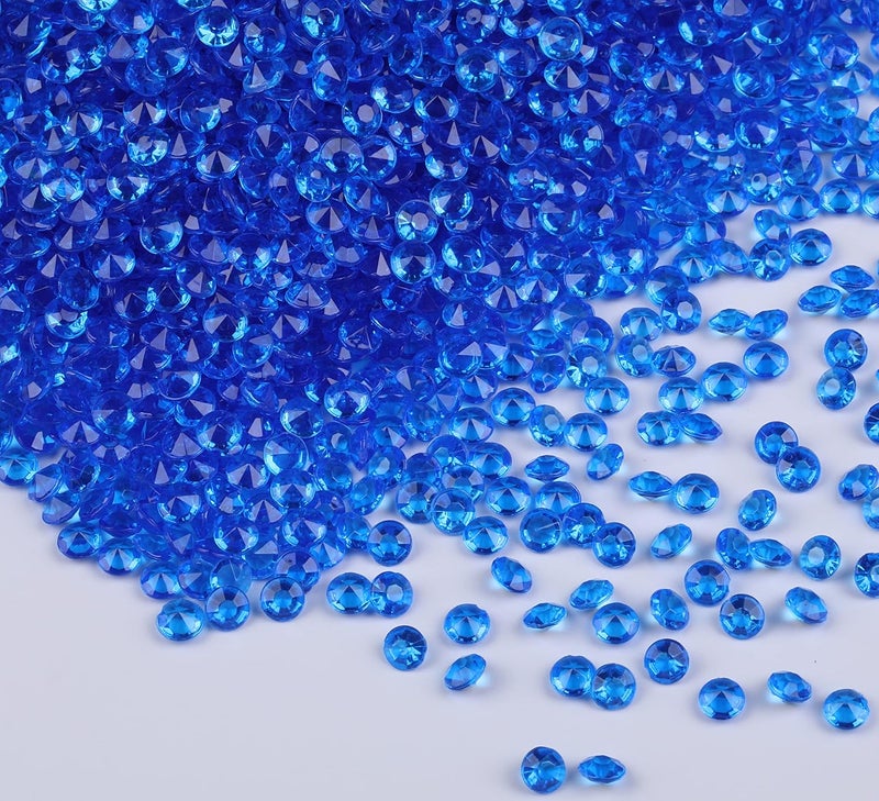 Gintoaria 10000 pcs/Pack Wedding Table Scatter Confetti Crystals Acrylic Diamonds Vase Fillers 4.5 mm Rhinestones for Wedding, Bridal Shower, Vase Beads Decorations (Medium Blue) - Image 1