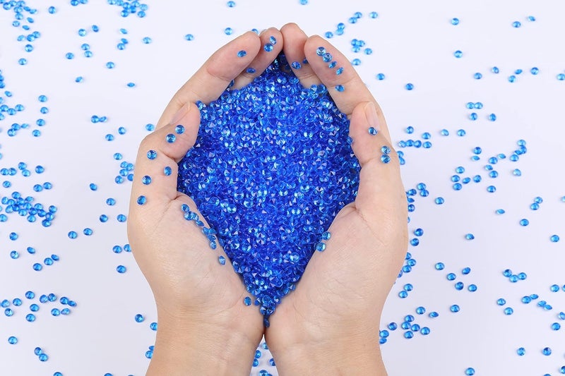 Gintoaria 10000 pcs/Pack Wedding Table Scatter Confetti Crystals Acrylic Diamonds Vase Fillers 4.5 mm Rhinestones for Wedding, Bridal Shower, Vase Beads Decorations (Medium Blue) - Image 3
