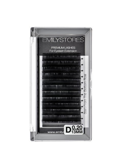 Eyelash Extensions 0.20Mm Thickness D Curl Length 13Mm Individual Eye Lashes Single Size For Lash Extension (0.20,D,13Mm)