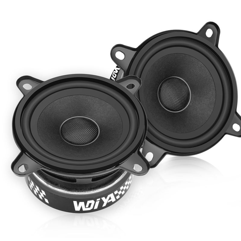 WDiYA 3.5-Inch Car Speaker Wool Fiber Cone+Fiberglass Sound Cap Full Frequency High Fidelity Audio 300W Peak Power 4 Ohms Professional High-End Stereo Surround Sound (2-Speakers) - Image 1