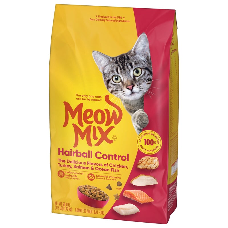 Meow Mix Hairball Control Cat Food Bag 1.42kg - Image 3