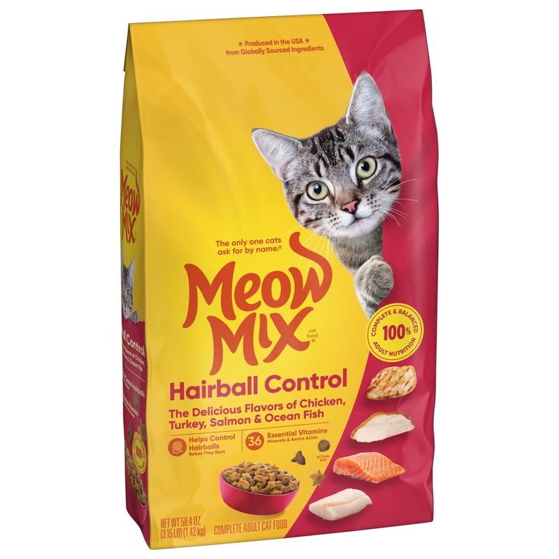 Meow Mix Hairball Control Cat Food Bag 1.42kg - Image 2