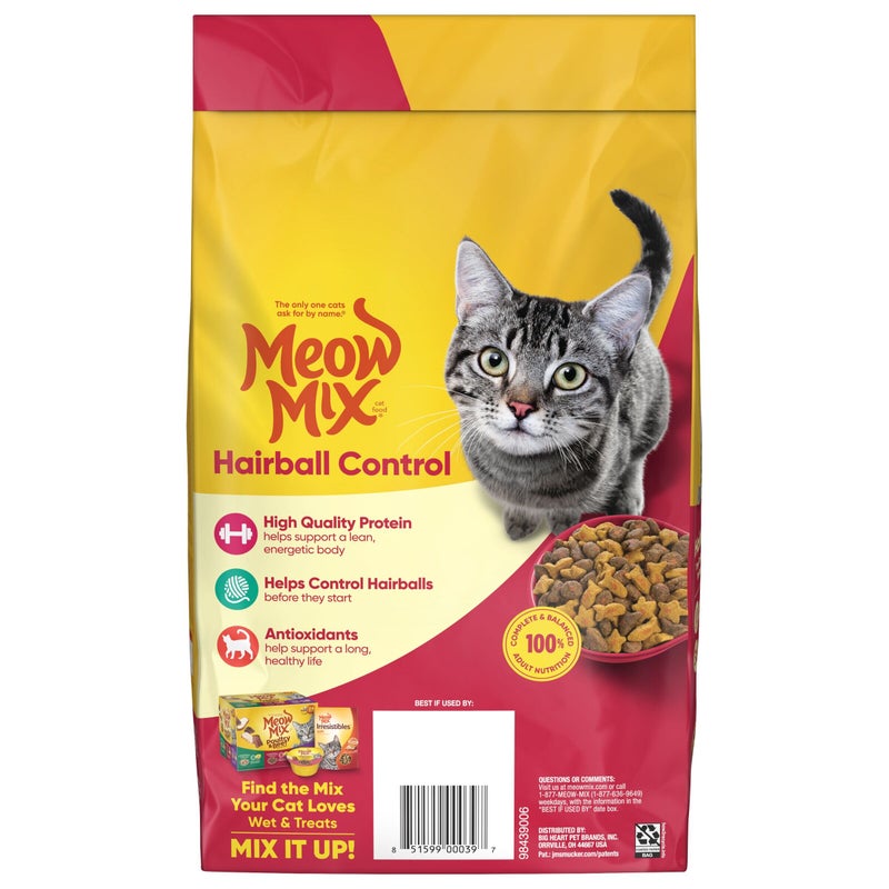 Meow Mix Hairball Control Cat Food Bag 1.42kg - Image 4