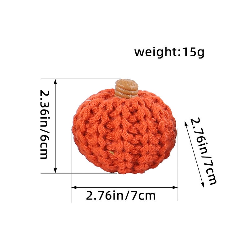 New Harvest Festival Knitted Pumpkin Decor Mini Multicolor Yarn Ornaments Orange Red Knitted Pumpkin