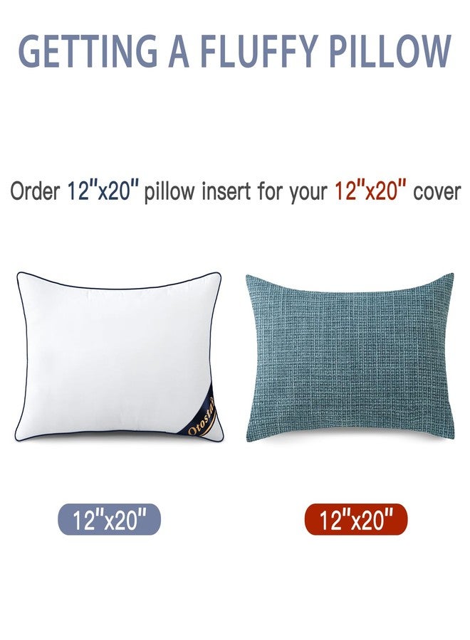 OTOSTAR 12x20 Down Alternative Fill Throw Pillow Insert - 100% Cotton Cooling Cover - Soft Fluffy Synthetic Down - Image 5