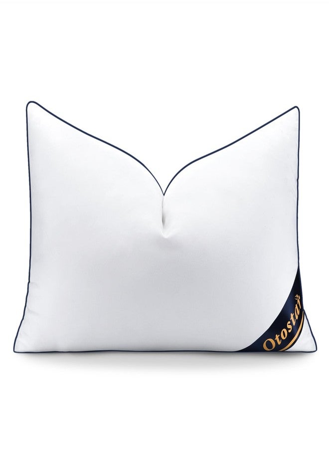 OTOSTAR 12x20 Down Alternative Fill Throw Pillow Insert - 100% Cotton Cooling Cover - Soft Fluffy Synthetic Down - Image 1
