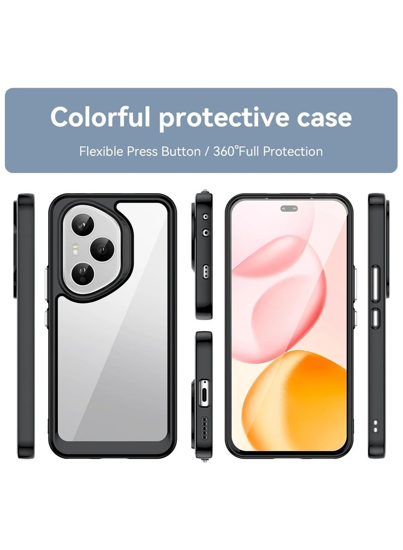 عام حافظة شفافة متوافقة مع هونور 400 برو 5 جرام ملون صلب أكريليك شفاف الغطاء الخلفي لينة تي بي يو حافة سميكة المضادة للسقوط صدمات الغطاء الواقي - Image 4