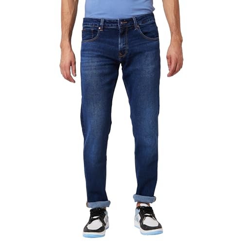Spykar Men's Ricardo Straight Fit Mid-Rise Casual Jeans Dark Blue - Image 1