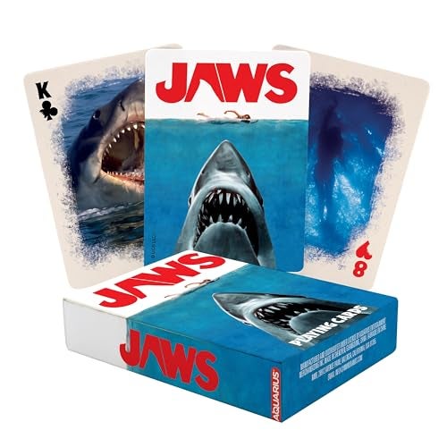 Aquarius Jaws Playing Cards Jaws Themed Deck of Cards for Your Favorite Card Games Officially Licensed Jaws Merchandise Collectibles 25 x 35 - Image 1