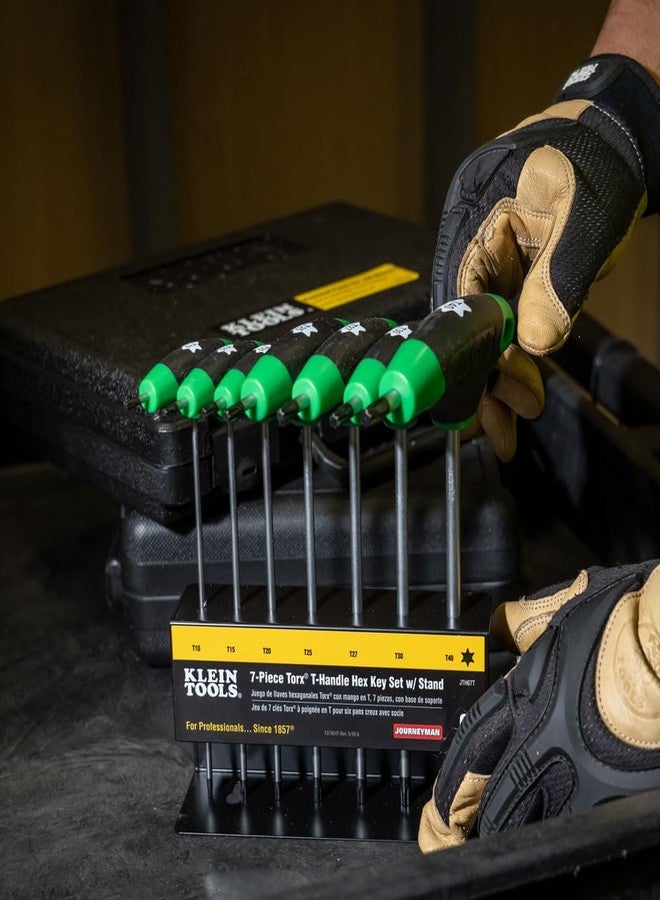 كلاين تولز طقم مفاتيح سداسية من Klein Tools JTH67T، طقم مفاتيح ألين سداسية بمقبض على شكل حرف T من TORX مع شفرات بطول 6 بوصات، مع حامل، 7 قطع - Image 5