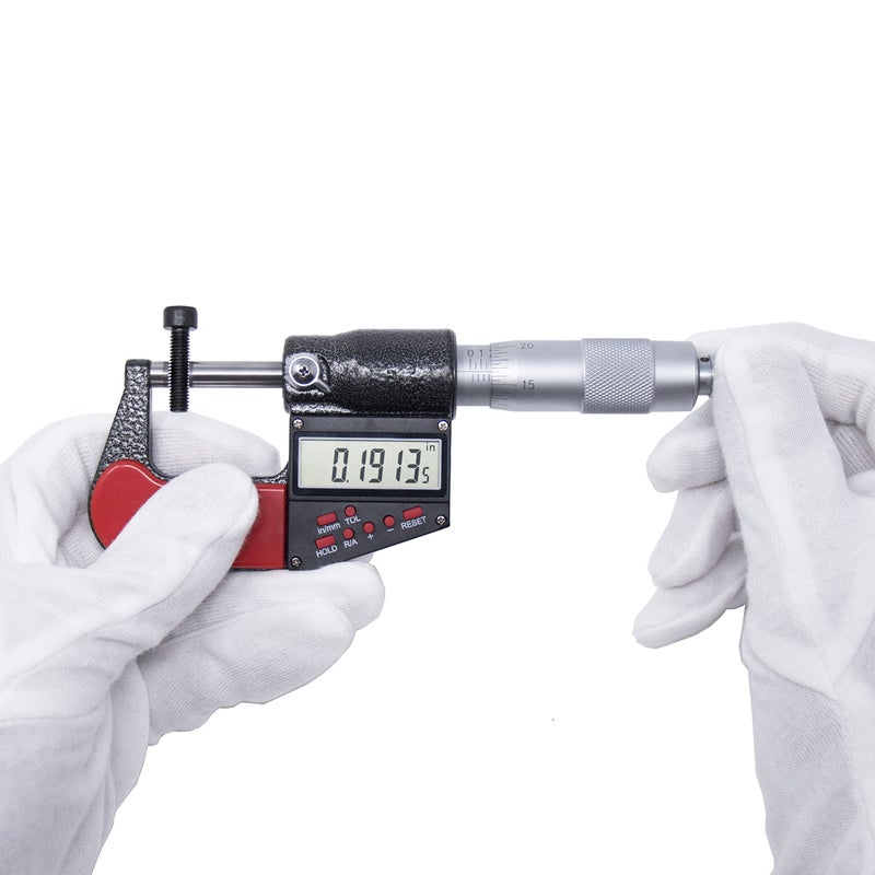 VINCA Digital Micrometer, DMCA-0105 0-1"/0-25mm, 0.00005" /0.001mm Resolution, Tolerance Set Up, Carbide Tip - Image 4