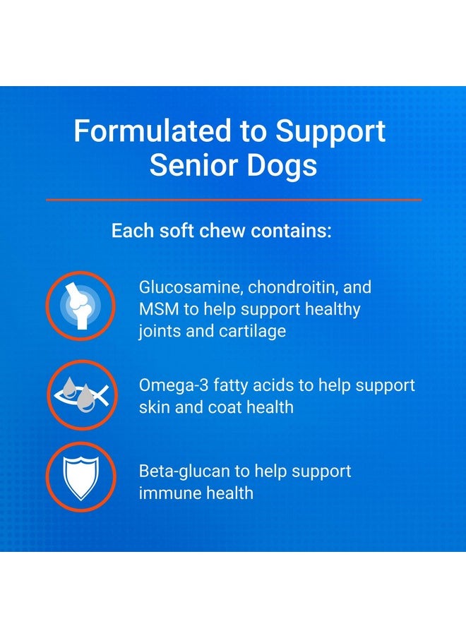 Nutramax Laboratories Cosequin Senior Joint Health Supplement for Senior Dogs - With Glucosamine, Chondroitin, Omega-3 for Skin and Coat Health and Beta Glucans for Immune Support, 60 Soft Chews  - Image 5