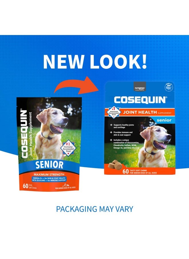 Nutramax Laboratories Cosequin Senior Joint Health Supplement for Senior Dogs - With Glucosamine, Chondroitin, Omega-3 for Skin and Coat Health and Beta Glucans for Immune Support, 60 Soft Chews  - Image 2
