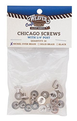Weaver Leather Chicago Screws, Nickel Brass - Image 5
