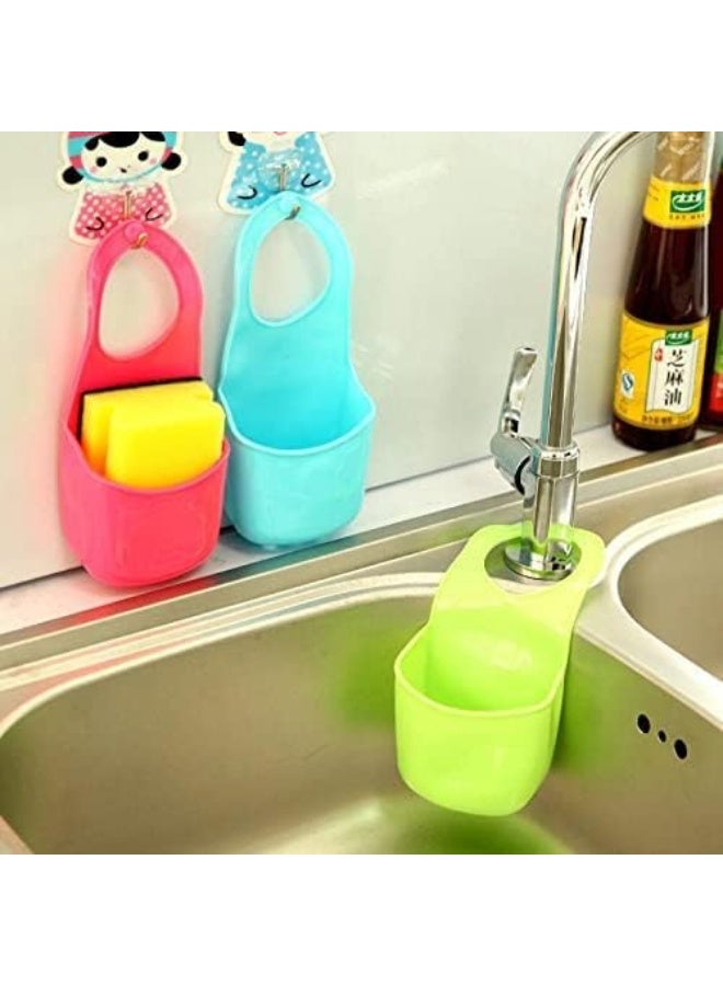 Kitchen Sink Strainers Bag, Silicone Candy Sponge Holder Organizer, Bathroom Hanging Strainer, Storage Holder Brush Toothbrush Holder Organizers - Image 4