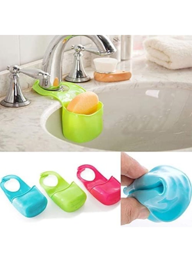 Kitchen Sink Strainers Bag, Silicone Candy Sponge Holder Organizer, Bathroom Hanging Strainer, Storage Holder Brush Toothbrush Holder Organizers - Image 5