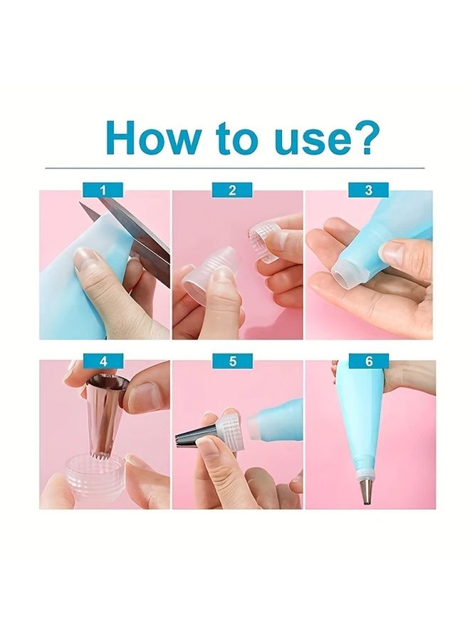 38pcs Cake Decorating Tool Kit with 32 Tips and Pastry Bags - Image 4