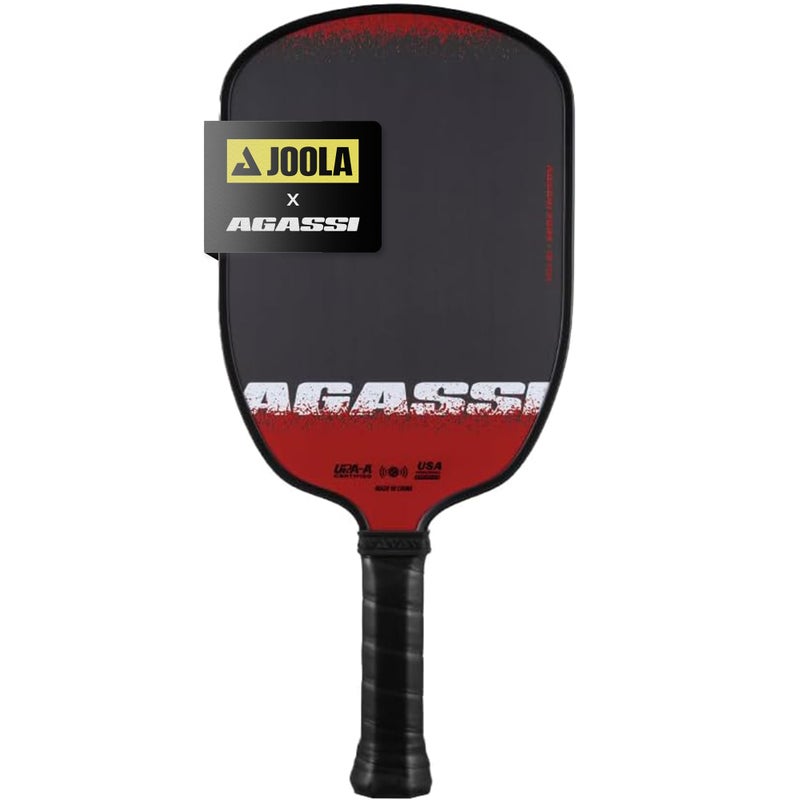 JOOLA Agassi Edge 16mm Pickleball Paddle - Carbon Fiber Pickleball Racket Surface Increases Spin & Control - Agassi Shape with Extended Sweet Spot - UPA-A Certified - USAP Approved - NFC Chip Enabled - Image 1